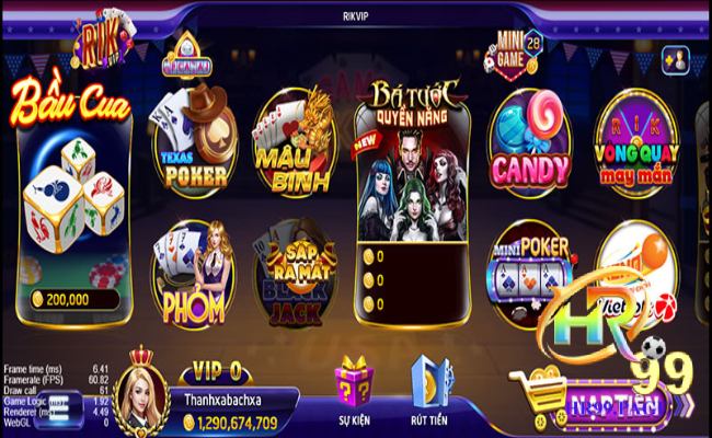 Cổng game uy tín tỷ đô RikVIP