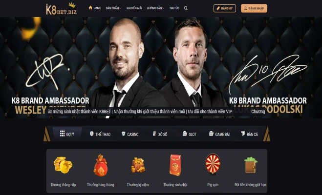 Truy cập vào trang web K8BET và chọn đăng ký tài khoản